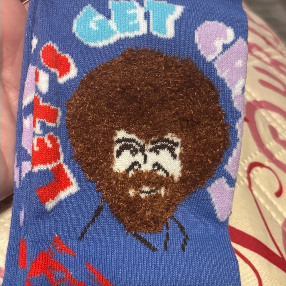 Bob Ross Joy of Painting Boxer Briefs and Socks - Brown and Blue - Picture 3 of 9